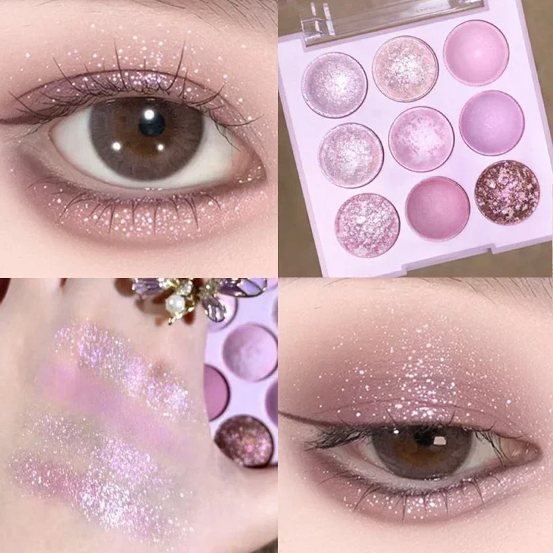 9colors Pearlescent Matte Eyeshadow Palette Waterproof Easy To Colors Long Lasting Earth Color Eye Shadow Eyes Makeup Cosmetics