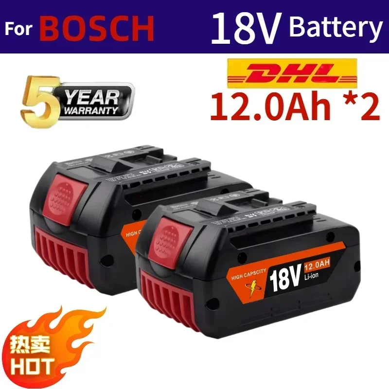 ⚡ ⚡ NEW18V 10Ah Li-Ion Oplaadbare Batterij Draagbare Backup Power Tool Batterij voor Bosch 12000 mah met Indicatielampje BAT609 ? ?