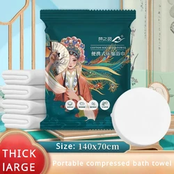 Gant de toilette à compression de poulet pour le bain, serviette de douche à compression pour le voyage, gant de toilette doux pour les affaires, hôtel, chevilles à facettes, 70 cm, 140cm