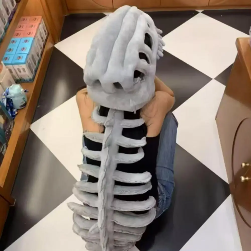 

Style Costume Realistic Dinosaur Outfit Adult Dinosaur Skeleton Costume Set with Skull Headpiece Spine for Halloween for Fans