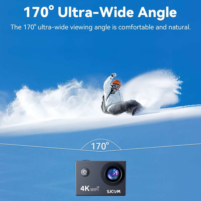 كاميرا الحركة الهوائية SJCAM SJ4000 مع فيديو 4K 30M مقاومة للماء 2.4G WiFi كاميرا رياضية كاميرا الحركة كاميرا رياضية للدراجات النارية