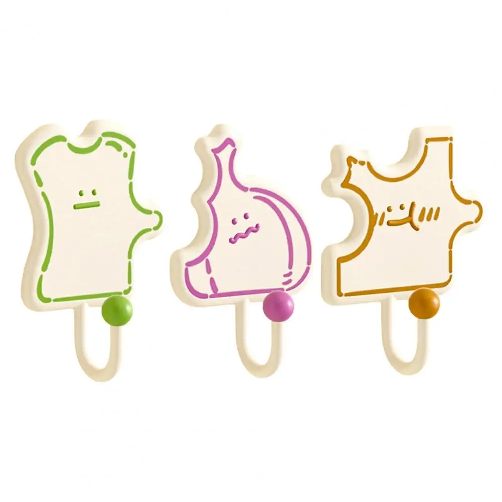 Modular Splicing Hooks for Entryway Cartoon Puzzle Key Hook Organizer Heavy Duty Traceless Wall Hanger for Kitchen for Hanging