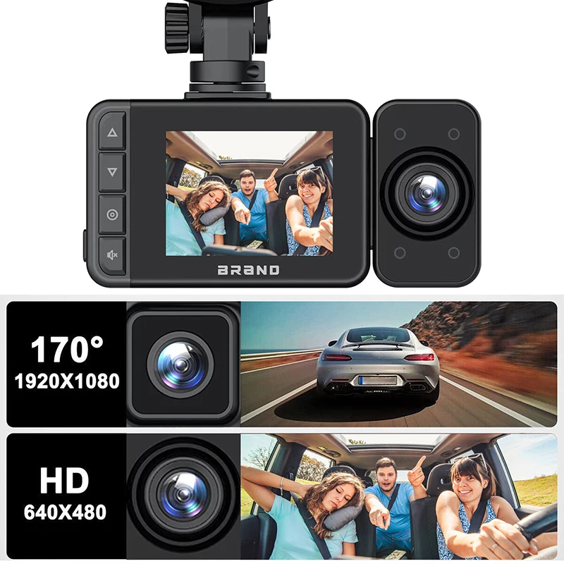 3 Lens Dashcam GPS With WIFI Phone Connecting Parking Dash Cam Rear View Camera For Car Front And Rear Night Vision DVR Truck