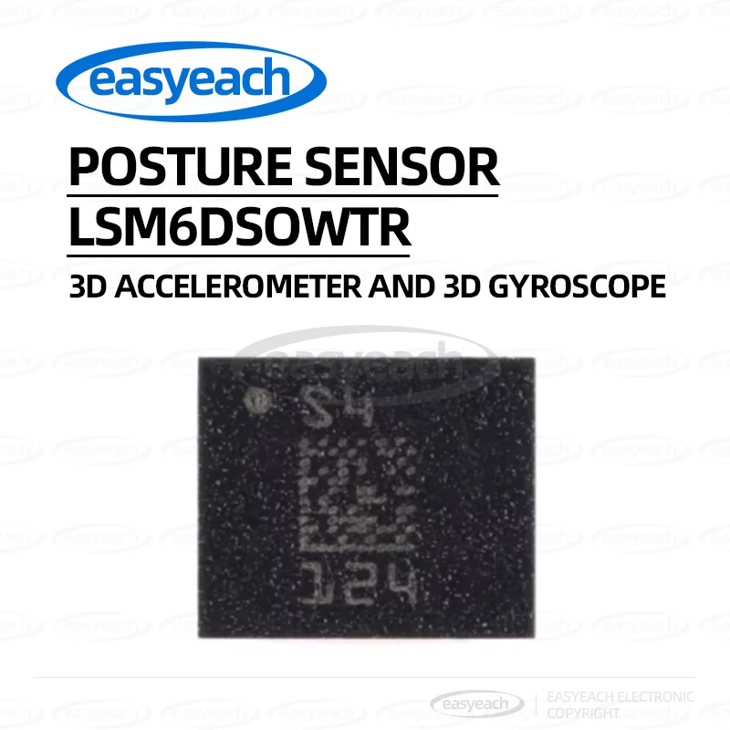 LSM6DSOWTR LGA-14 iNEMO 6DoF IMU Sensor 3D Accelerometer 3D Gyroscope Attitude Sensor
