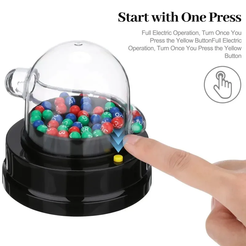 Electric Bingo Lotto Shake Number Picking Machine Portable Party Raffle Draw Game