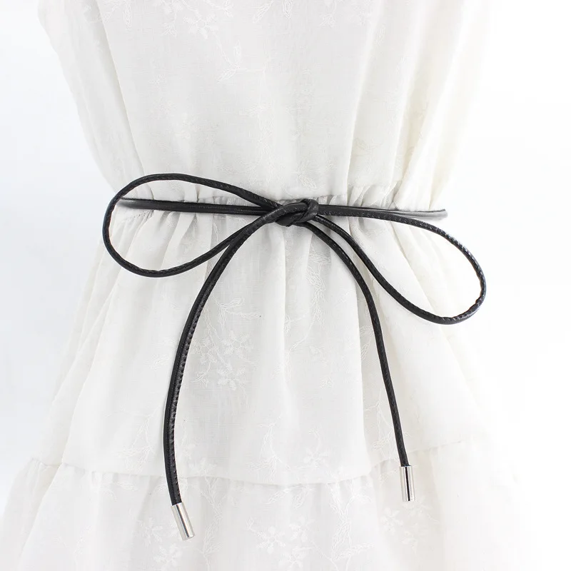 150cm Length Women Belt Waist Chain Korean Version Thin Simple Decorative Strap With Dress Bow Rope Generation Hair New Design