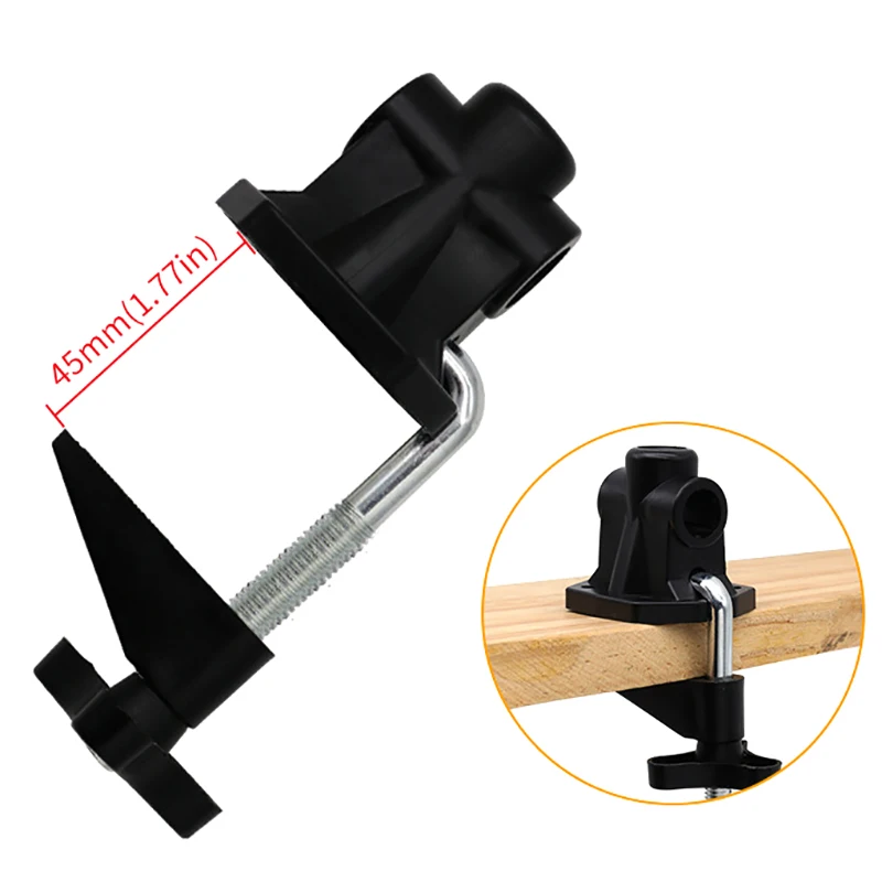Table Lamp Clip Metal Seven-figure Clip Detachable Horizontal And Vertical Dual-purpose Portable Desktop Stand Clip Hole 12mm