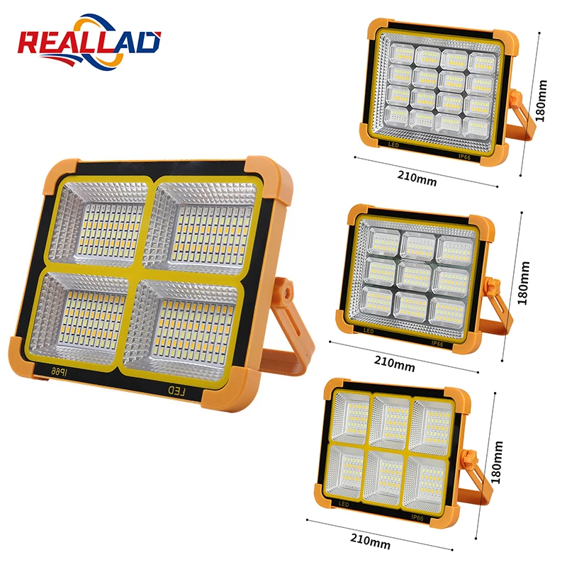 

USB Rechargeable LED Solar Flood Light with Magnet Strong Light Portable Emergency Camping Tent Lamp Work Repair Lighting