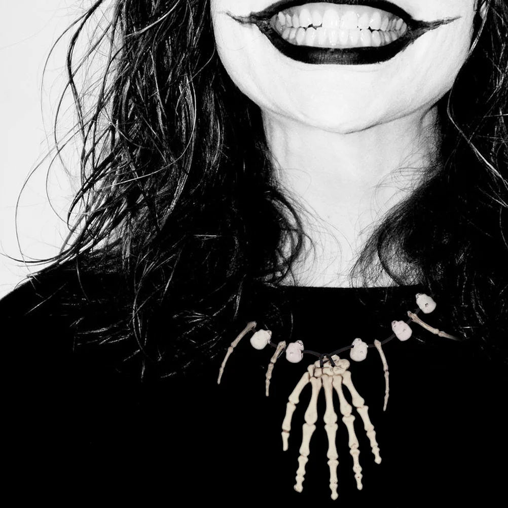 

2Pcs Skull Necklace Halloween Clavicle Pendant Unique Neck Jewelry Gift for Men Women Halloween