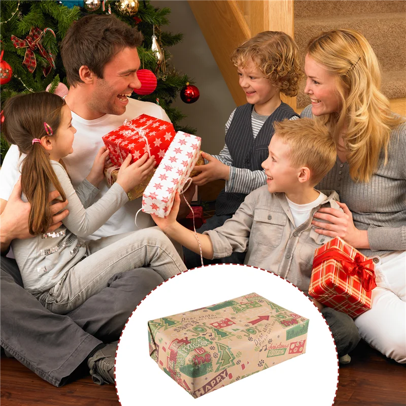 Upgraded 6 Pack Wrapping Paper Sheets,For Christmas Birthday Party Wrapping Paper Set Gift Wrap Papers