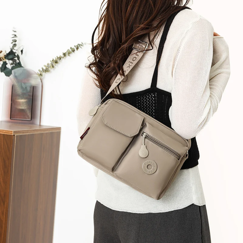 

Женская сумка через плечо большой вместимости из оксфордской ткани, повседневная сумка-хобо, женская сумка через плечо, водонепроницаемая, с множеством карманов, на каждый день