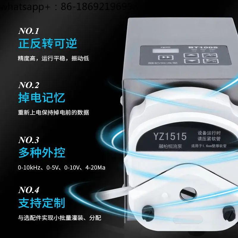 BT100 Small Laboratory Peristaltic Pump High Precision Regulation Constant Flow Pump Large Flow Liquid Sampling Peristaltic Pump