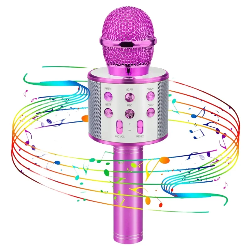 Microphone karaoké pour enfants et adultes, effet écho, haut-parleur intégré, lecteur karaoké Portable pour cadeaux de fête et de voyage