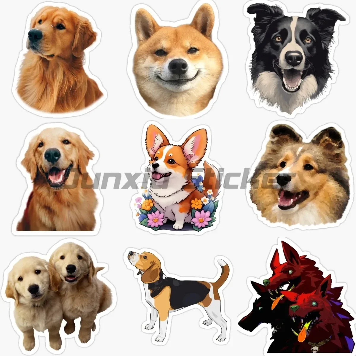 

funny Cute Dog Cartoon stickers Car Accessories Bike Laptop Bumper wall room Refrigerator Decoration truck window decals