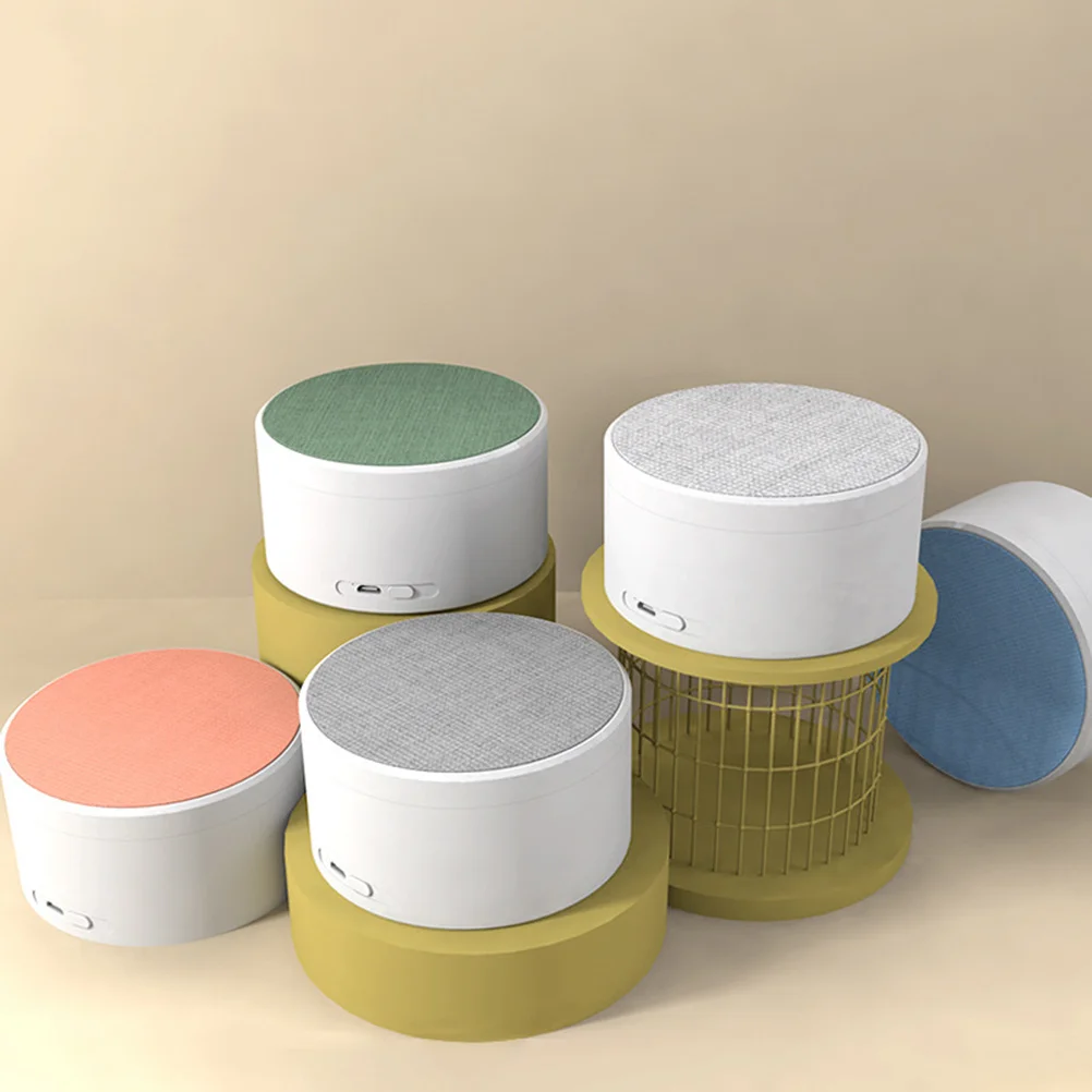 

Mini Cloth Speaker Wireless Portable Home Music Player For Party Outdoor Travel Grey Loudspeaker Decor