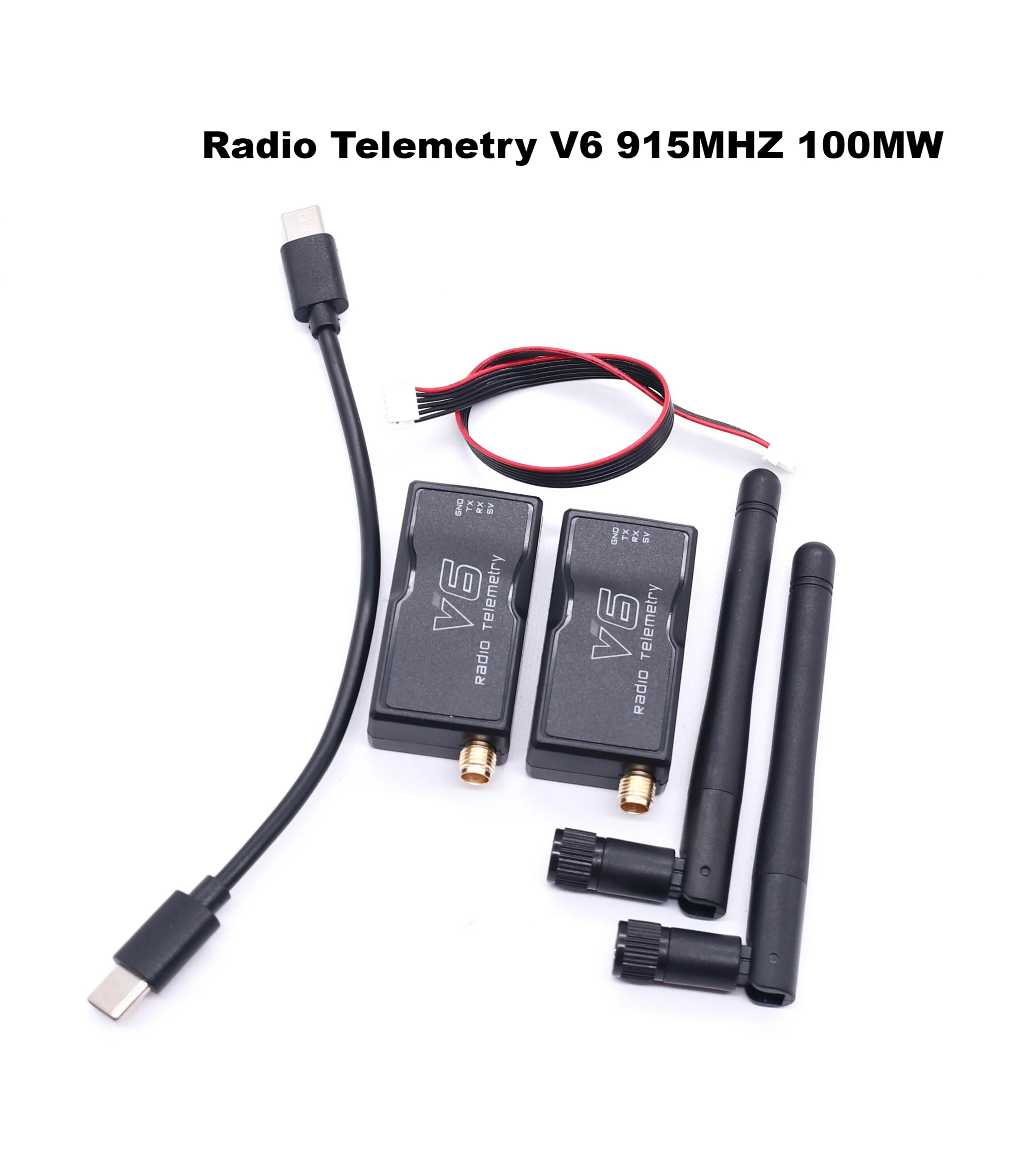 Moduł telemetrii radiowej 3DR V6 433MHZ 915MHZ 100MW/500MW/1000MW do transmisji danych powietrznych i gruntowych z kablami OTG dla 6C PRO