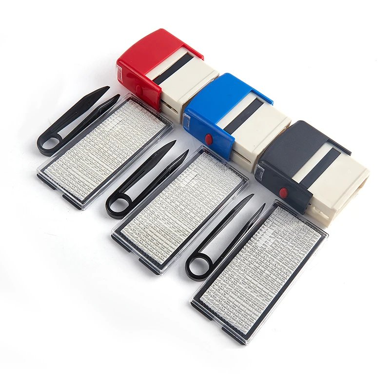 1Set DIY Rubber Stamp Kit Custom Personalized Self Inking Business Address Name Number Letter Handicrafts Printing