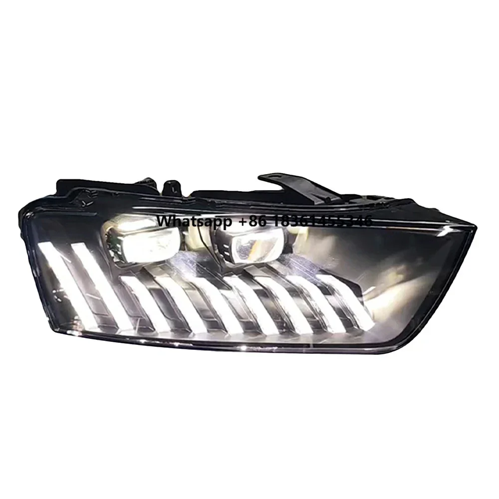 

2013-2018 for Q3 SQ3 Car Front Lamps Assembly LED Auto Headlights Upgrade Angel Eyes Style Dual Projector Lens 6500k New