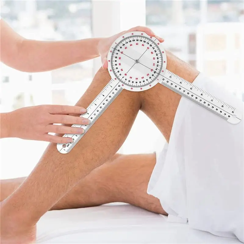 [Superx&KND]3Pcs 12 Inch Goniometer,Transparent Orthopedic Angle Ruler Plastic Goniometer 360 Degree Spinal Goniometer