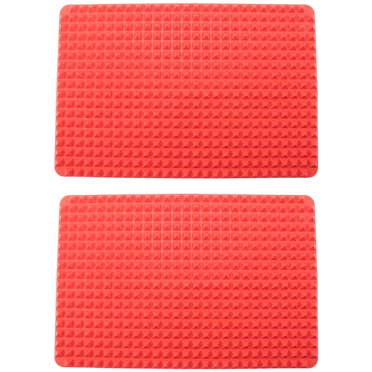 Силиконовый коврик для выпечки, в виде пирамиды, для приготовления пищи, для лучшего здорового жира, антипригарный коврик для выпечки, 2 шт., красный