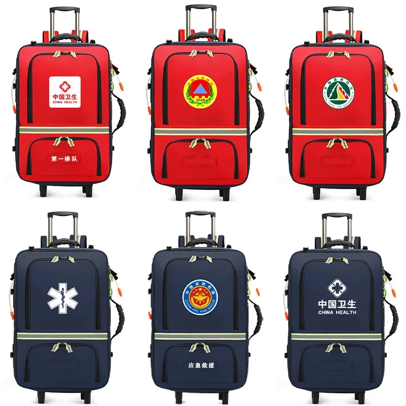 Emergency Medical EMS Trauma Nurse Backpack First Aid Kit Tactical Combat EMT Full Medic Kit Medical Bag Red Backpack Waterpoof