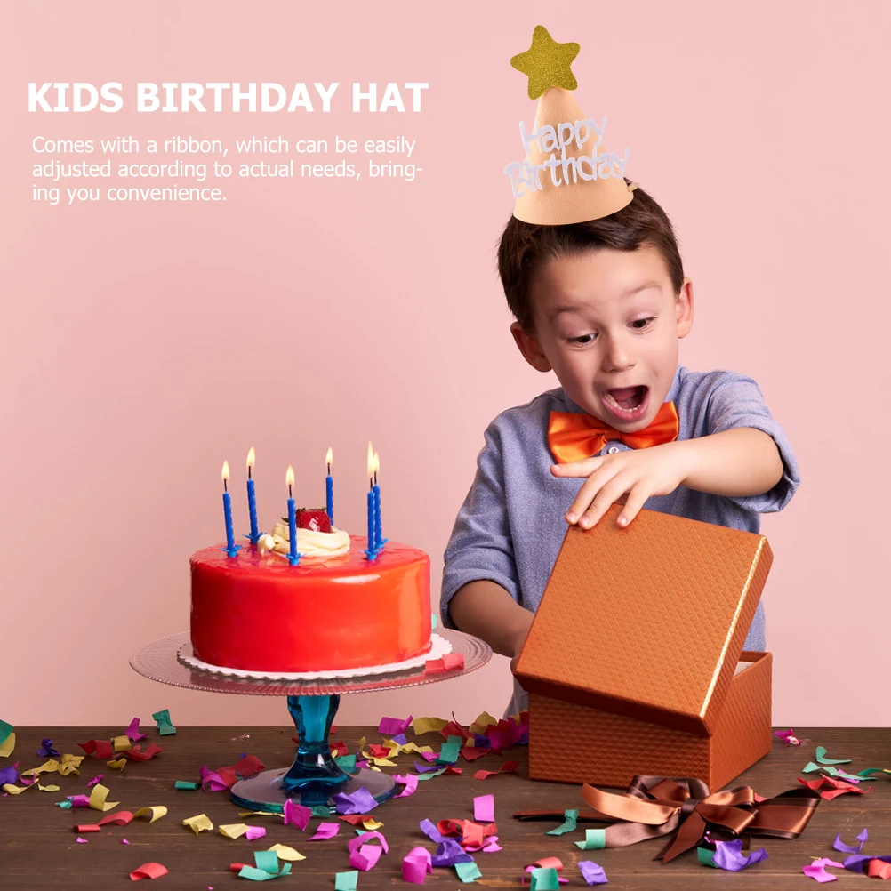 

3 pcs Hats Lovely Birthday Headwear for Kids Lightweight Size Celebration Decorations Party Accessories Child Photo Prop