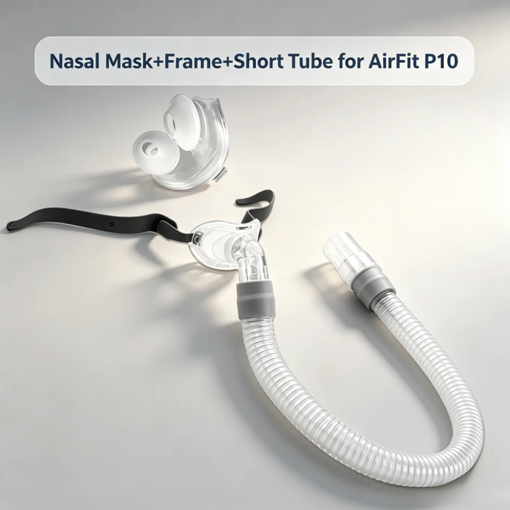 Mask &  Short Tube & Frame Assembly Compatible with AirFit P10 ,  Hose Spare Part Replacement Accessory for AirFit P10