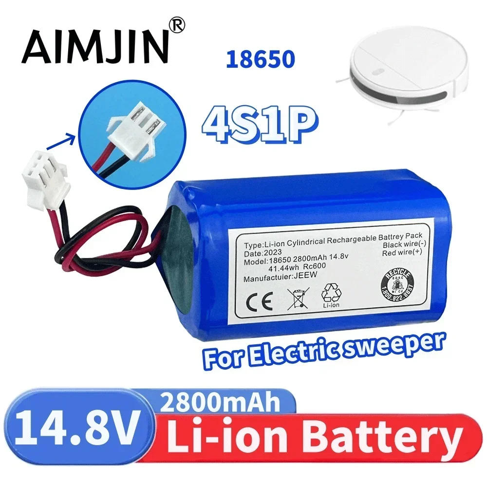 

New 14.8V 2800mAh Li-ion Battery Pack SM 3P Plug For Airrobo P20 Robot Vacuum Cleaner