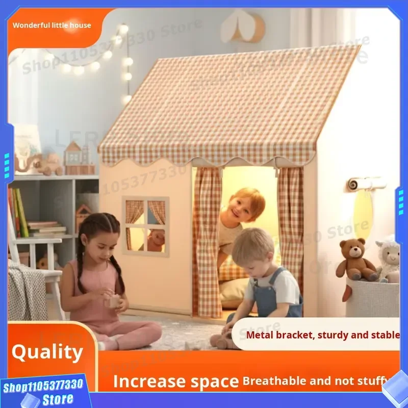 Cute Mushroom Playhouse for Girls Indoor Secret Base Small House Kids Summer Toy Car Sleepable Princess Tent Parent Child