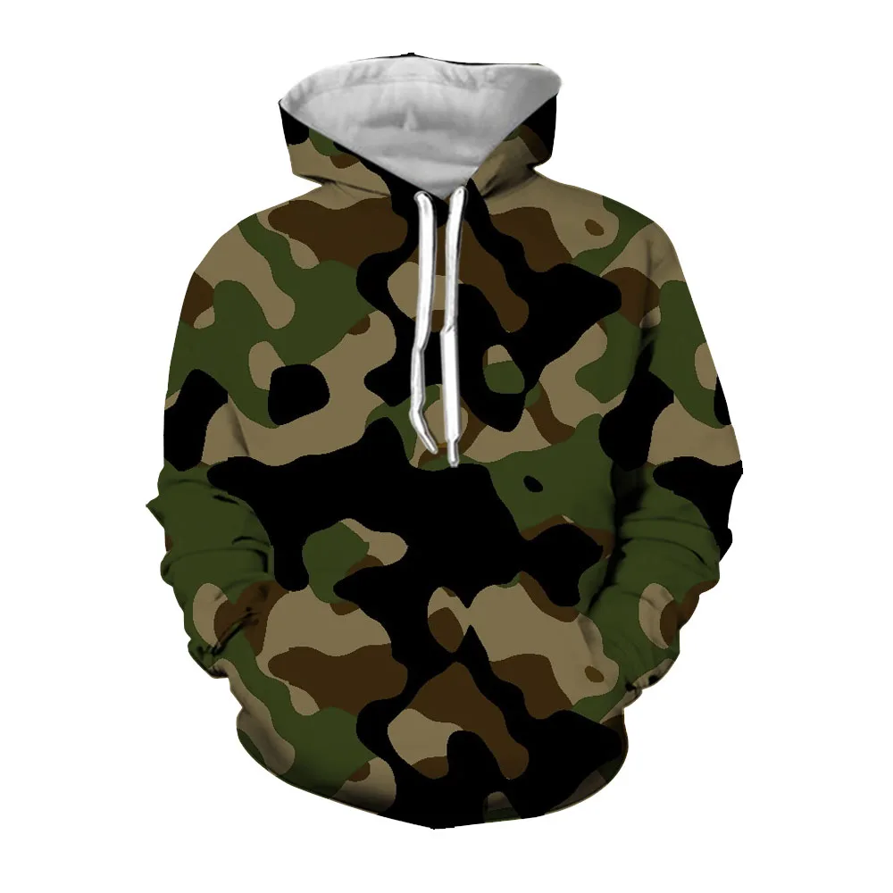 Jumeast 3D Jungle Camouflage Printed Men Hoodies Soldier Camo Hunting Streetwear Casual Hooded Oversized Military Coat Clothing