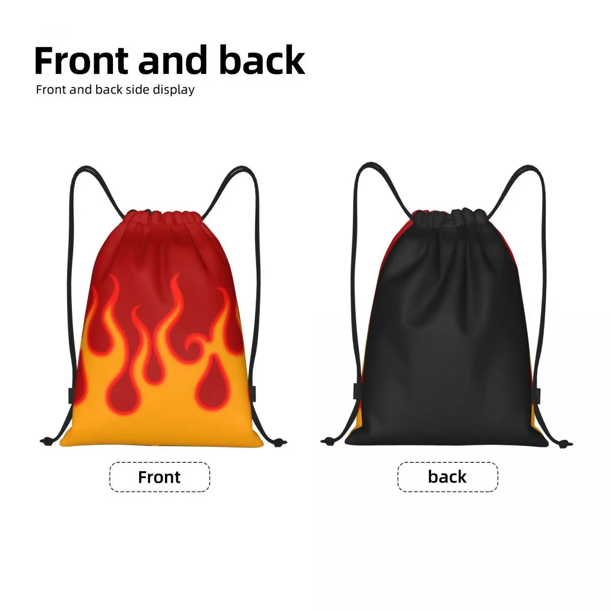 Sac à dos Red Hot Fire Racing Flames Proximity Wstring pour hommes et femmes, sac de sport de sport, sac d'entraînement