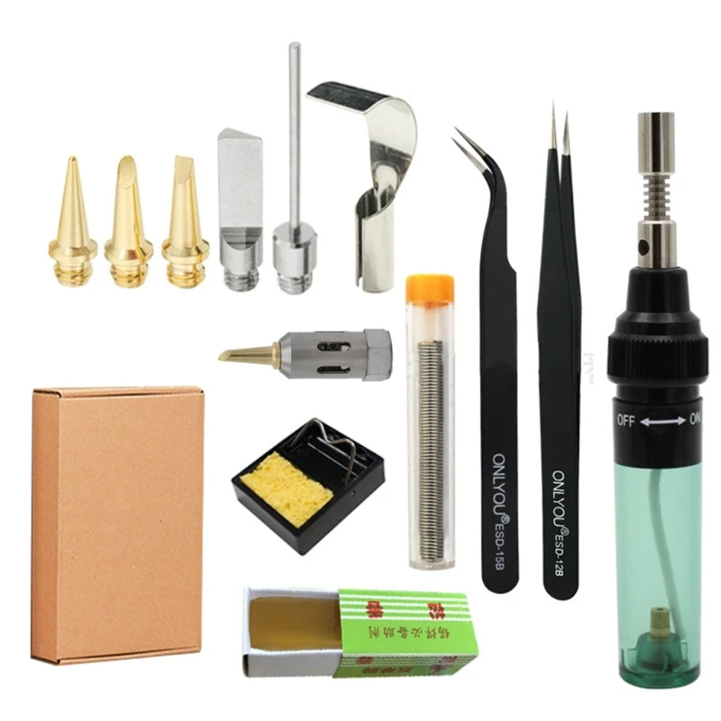 

14Pcs Wireless Refillable Gas Blows Torch Soldering Iron Pen Butanes Gas