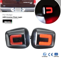 2PCs OLED License Plate Light For Dodge Dakota 1997-2011 Mitsubishi Raider 2006-2009 Rear Bumper Tag Lamp Assy Kit 55055292
