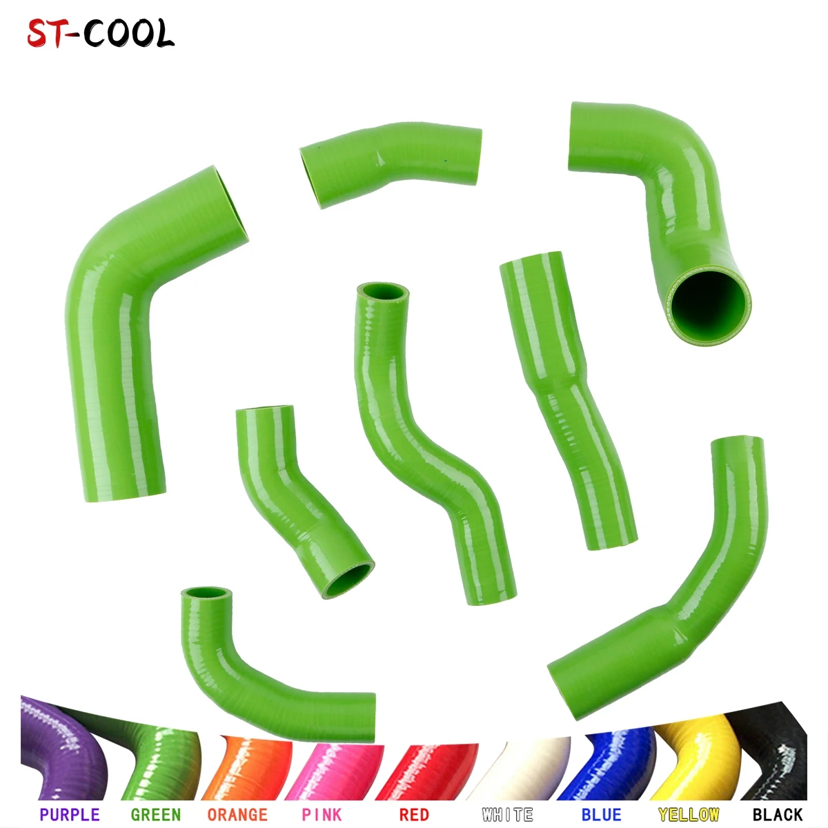 Intercooler Hoses For Abarth 500 595 695 1.4L T-JET Garrett 1446 Turbo Boost Replacement Silicone Tubes Kit 8Pcs 10 Colors