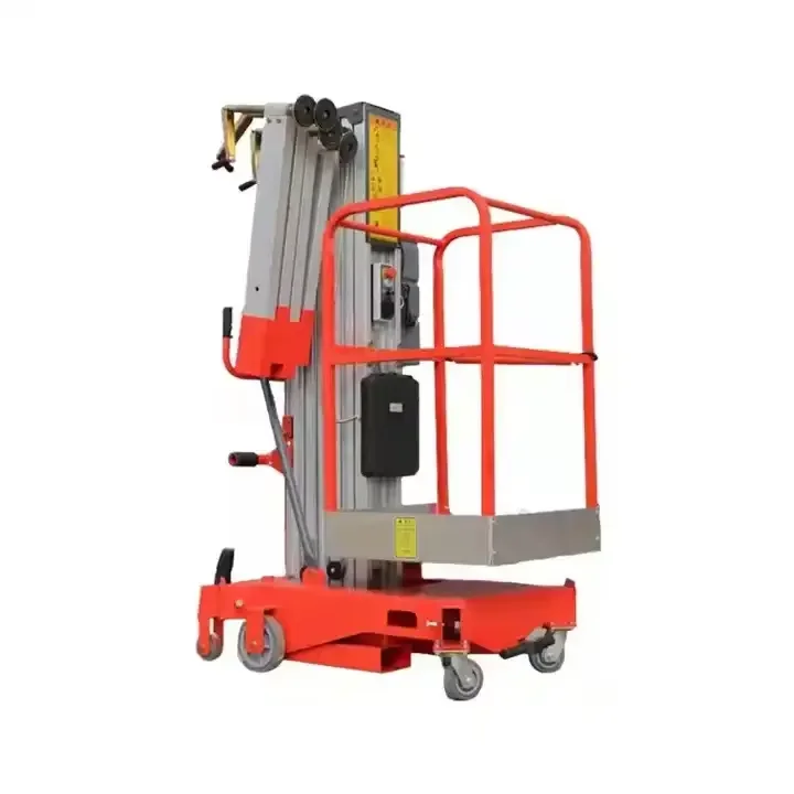 For 150kgs electric aluminum lifting platform semi-electric scissor lifting platform