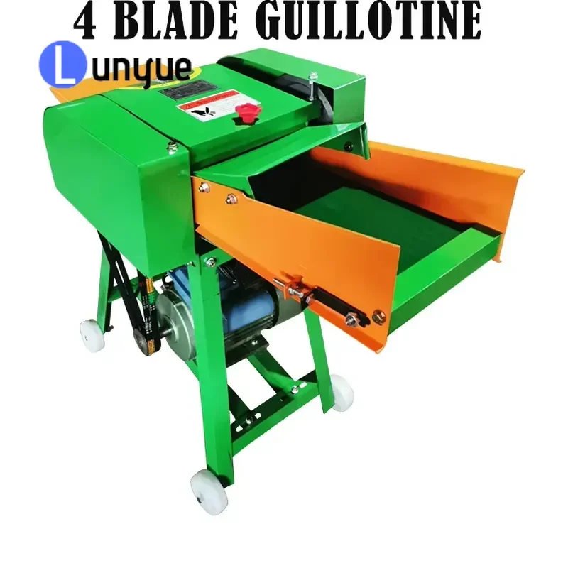 Adjustable Animal Feed Chaff Cutter Straw Chopper Machine For Farm Livestock Poultry Grass Hay Silage Processing High