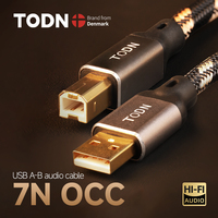 TODN Hifi USB dac Cable High Quality 6N OCC Type A to Type B Hifi Data audio digital Cable