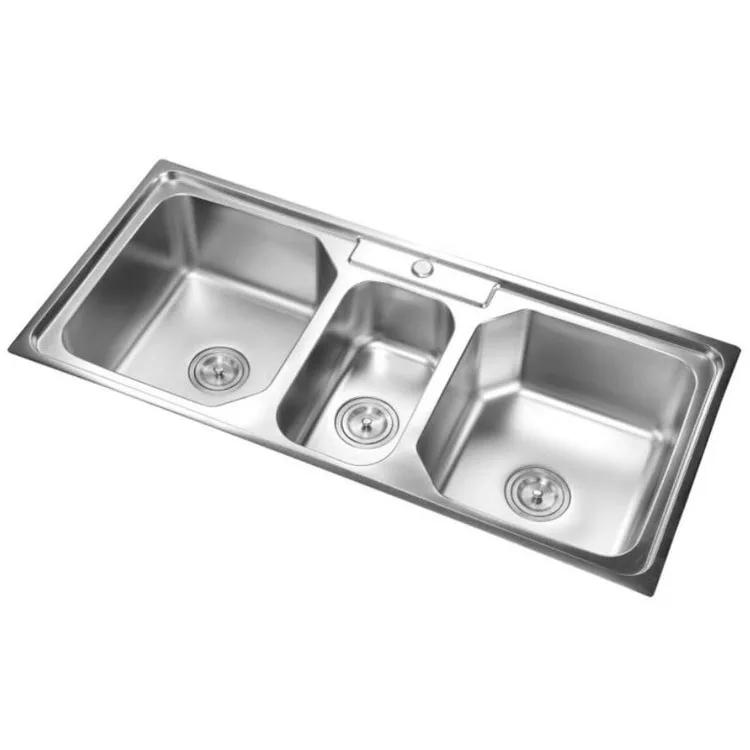 Fregadero de cocina de acero inoxidable, escurridor Doble