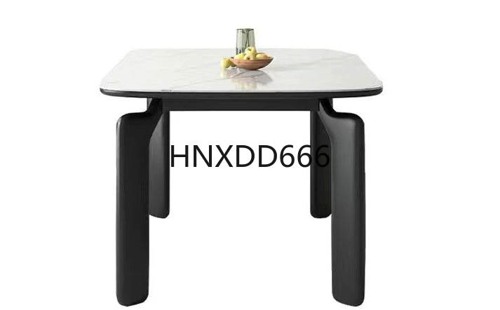 

Modern simple light luxury rectangular dining table and chair combination