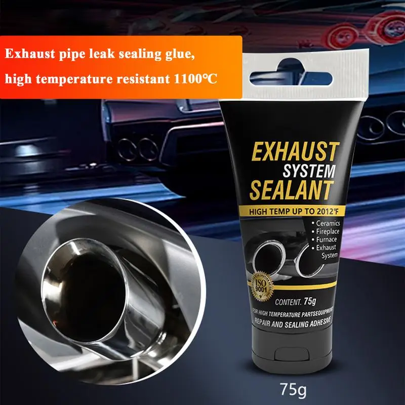 

Exhaust Sealer High Temp Exhaust Sealant Bonding Agent Strong Bonding Professional Repair Adhesive Exhaust Pipe Seal For Car