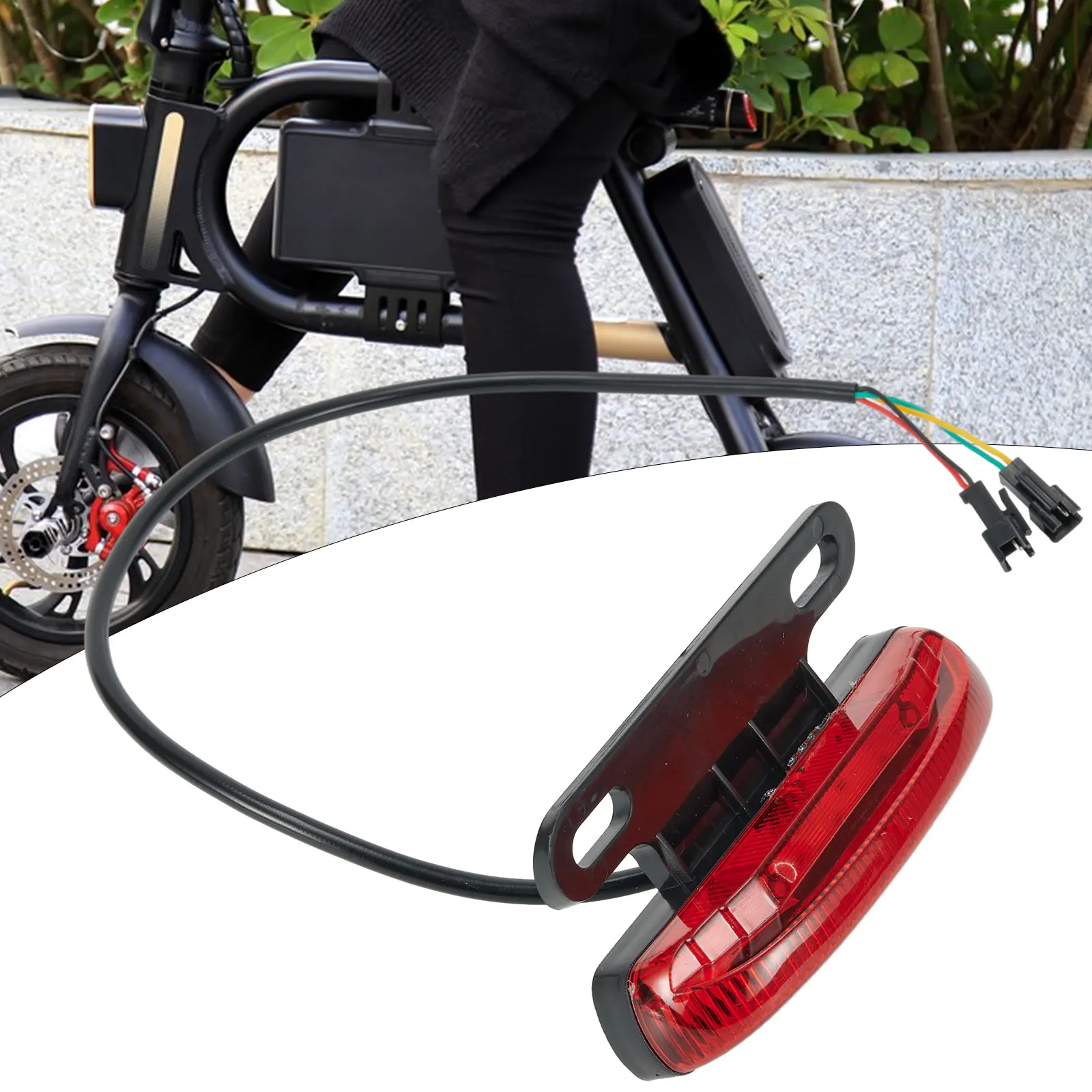 36-48V Ebike Rear Brake Light Tail Light Safe Warn Lamp For Electric Bicycle Turn Signal Reflector Lamp Shell No Bulb