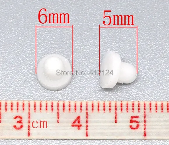 Free Shipping 2500Pcs White Rubber Pads For Clip-On Earrings Stoppers Jewelry Making Findings Charms Wholesale 6x5mm