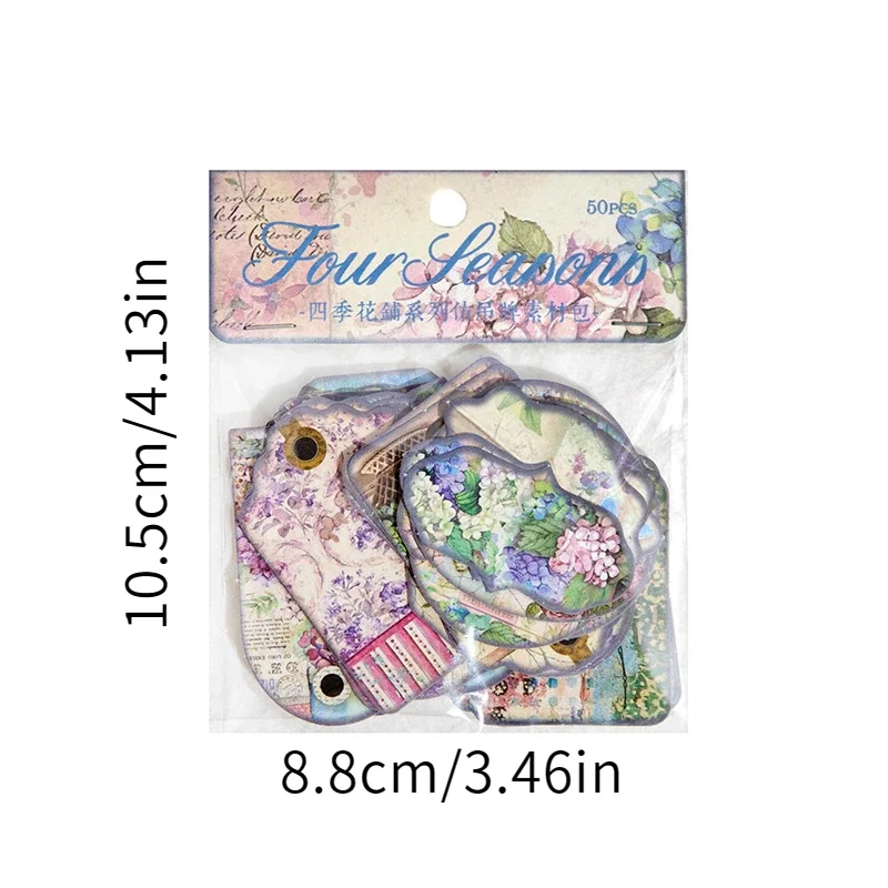 Mr. Paper Vintage Scrapbooking Paper Set, DIY Journaling e Decorações, 50pcs