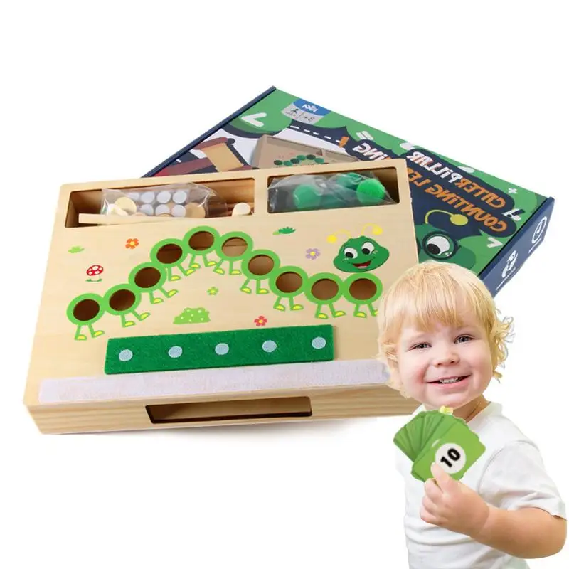 Montessori Counting Caterpillar Counters For Kids Math Montessori STEM Math Addition Subtraction Learning & Education