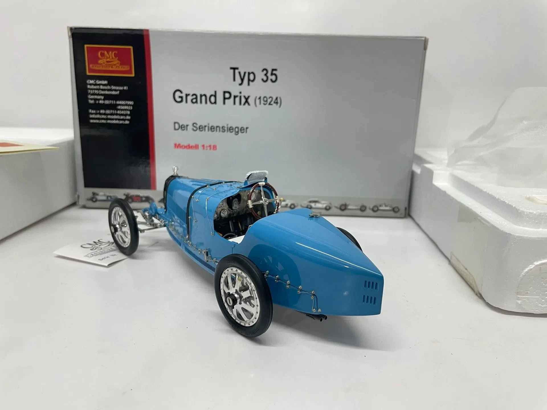 CMC 1:18 Typ 35 Grand Prix 1924 Simulation Limited Edition All Open Alloy Metal Static Car Model Toy Gift