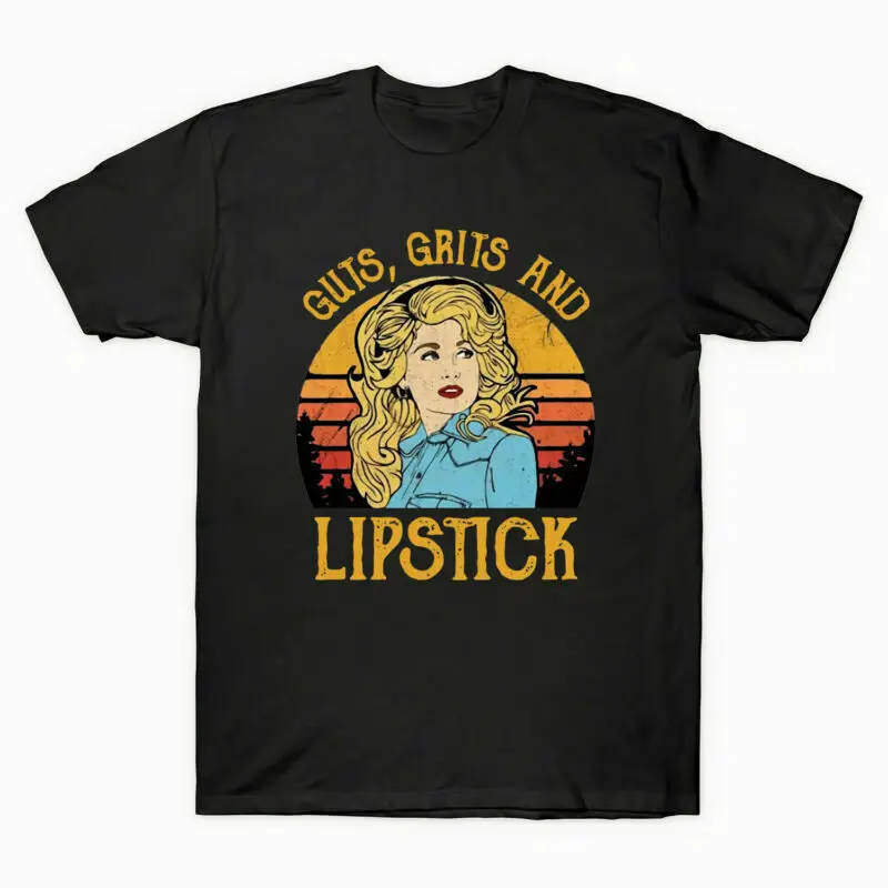 Guts Grits and Lipstick Vintage Men's T-Shirt Novelty Cotton Design Tee Shirt