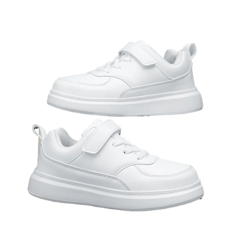

Student Leather Waterproof Small White Shoes Boys Board Shoes Spring Non-slip Small Black Shoes Non-slip Sports Shoes Children's