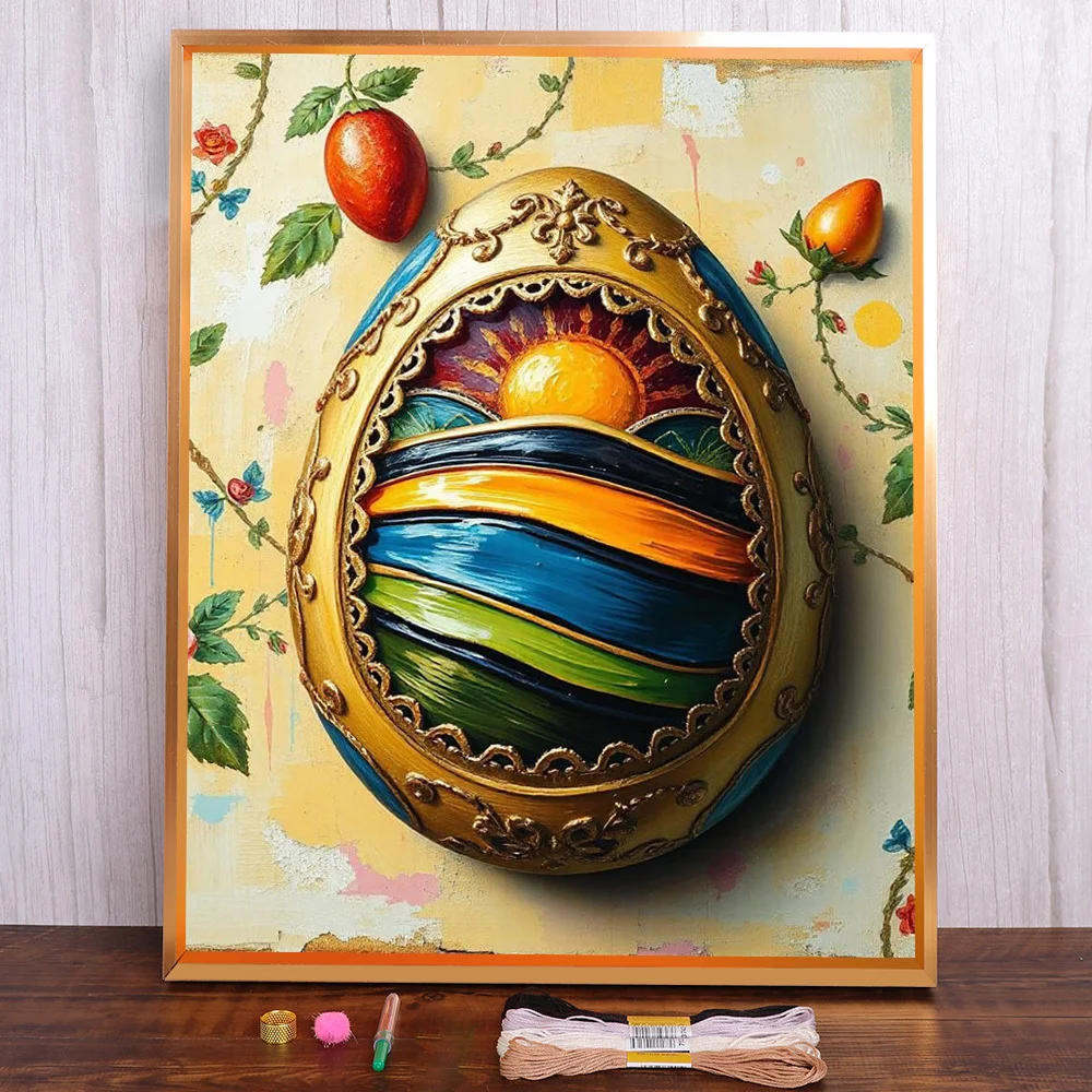 

Fantasy Egg Printed 11CT Cross-Stitch Embroidery Full Kit DMC Threads Painting Handiwork Hobby Handmade Design Different Gift