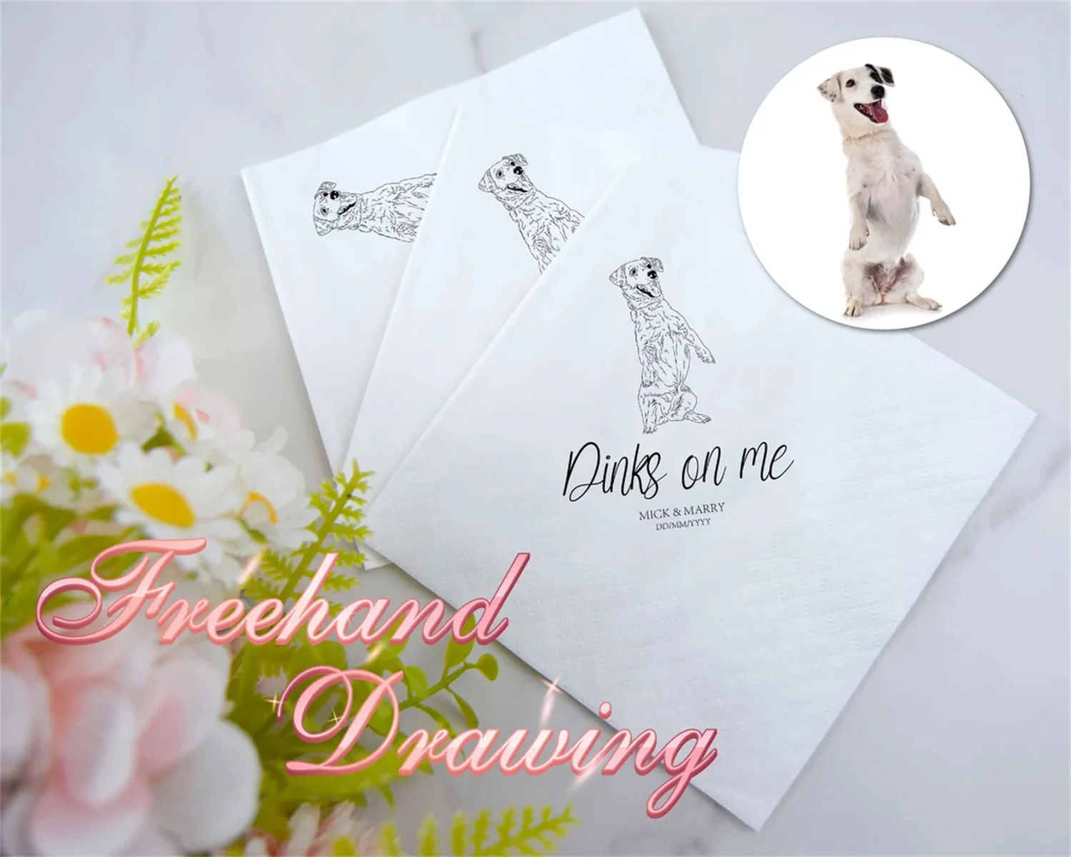 50 PCS Orcutt Art New Store! Established Dog Napkins Seller!!!