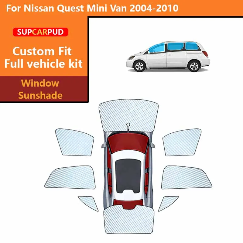 

Солнцезащитные шторки для автомобиля, защита от ультрафиолета, для Nissan Quest Mini Van 2004-2010, для передних и задних боковых окон